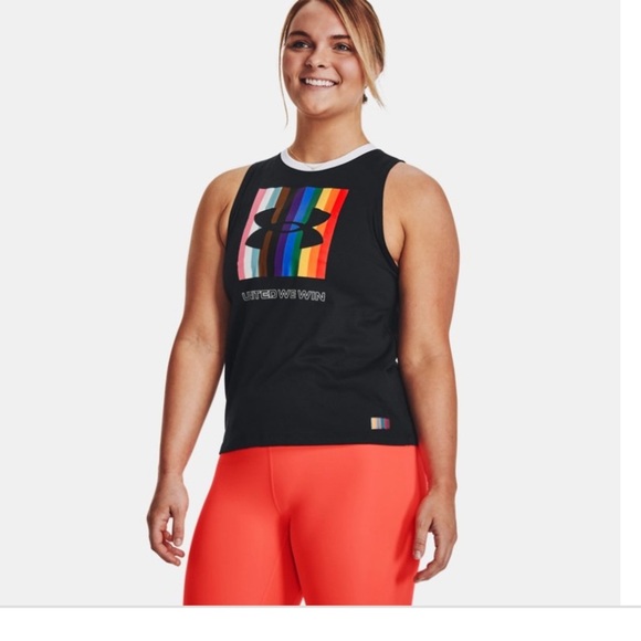 Under Armour Pride theme black active performance Tank‎ top size XS new - Picture 1 of 8